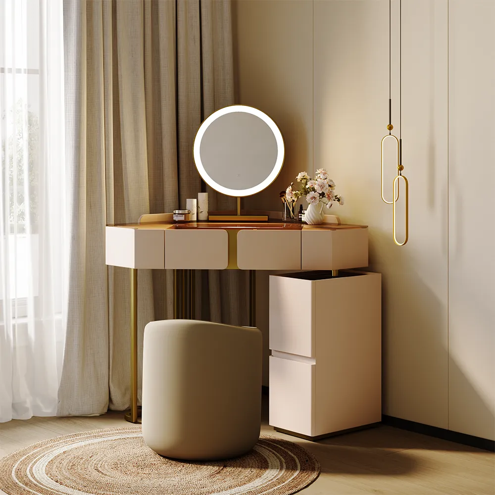 Modern Corner Makeup Vanity