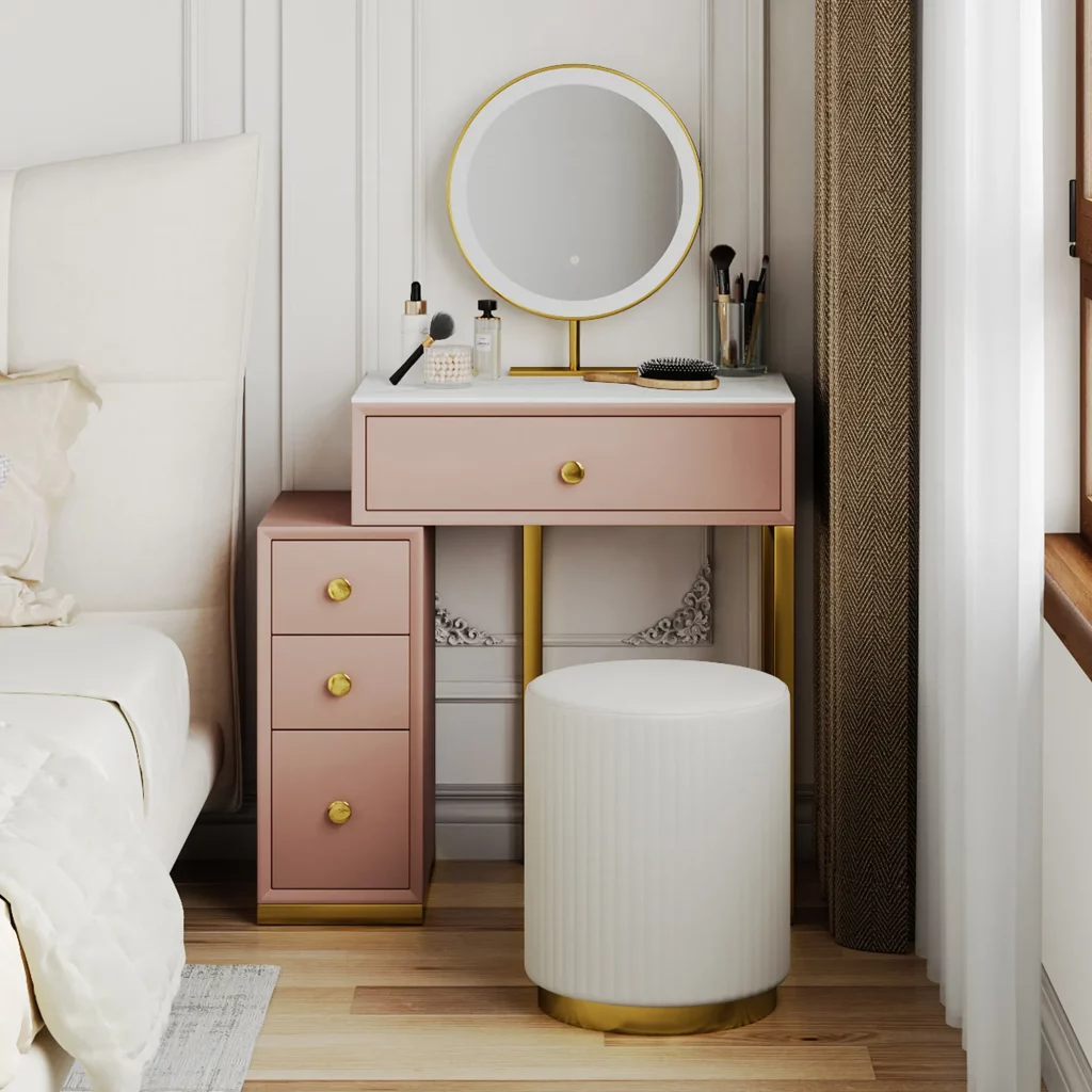 Modern Minimalist Makeup Vanity Table Set