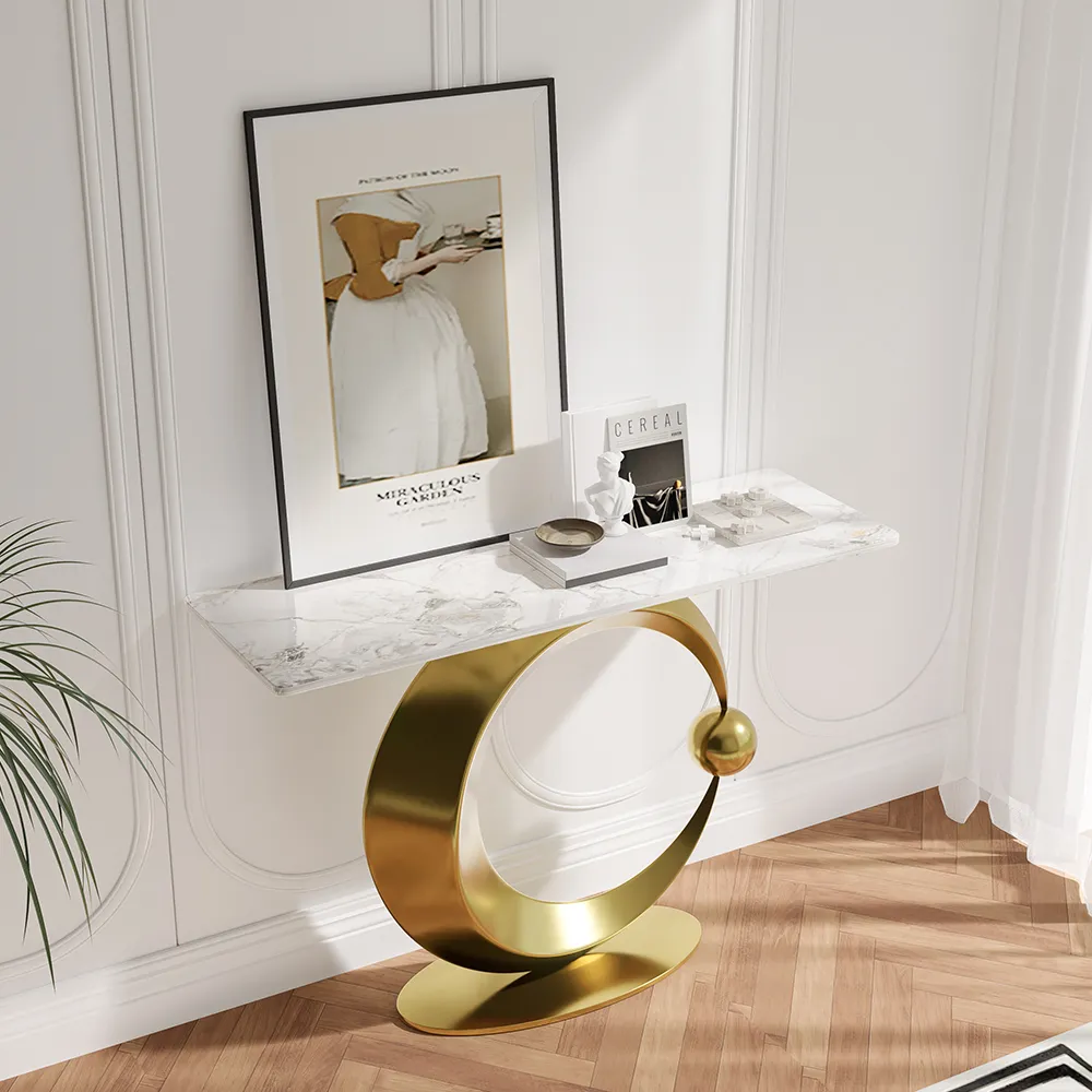Modern White Console Table