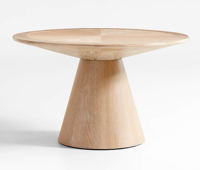 Palisades 48 Round Whitewashed Wood Dining Table