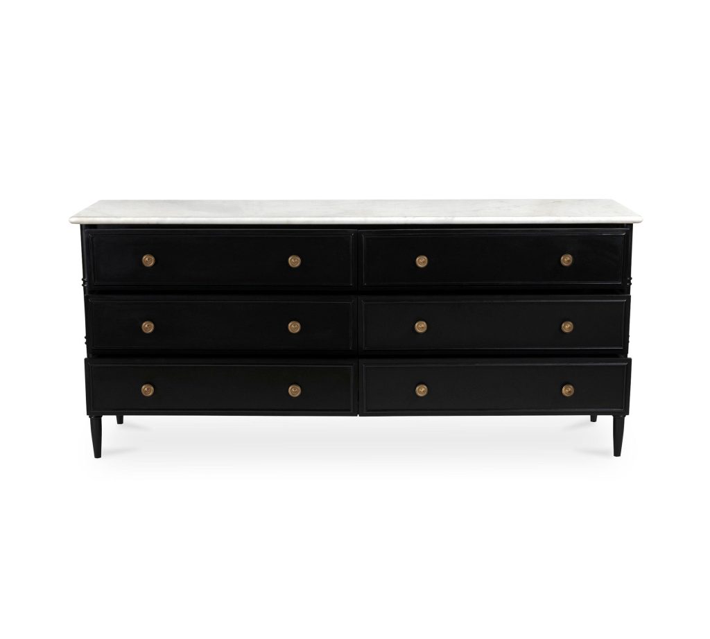 Pottery Barn Adrien 6-Drawer Dresser, Black