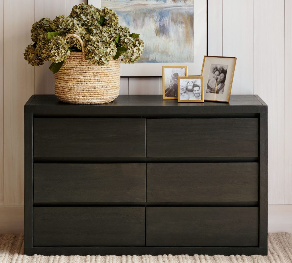 Pottery Barn Cayman 6-Drawer Dresser, Warm Black