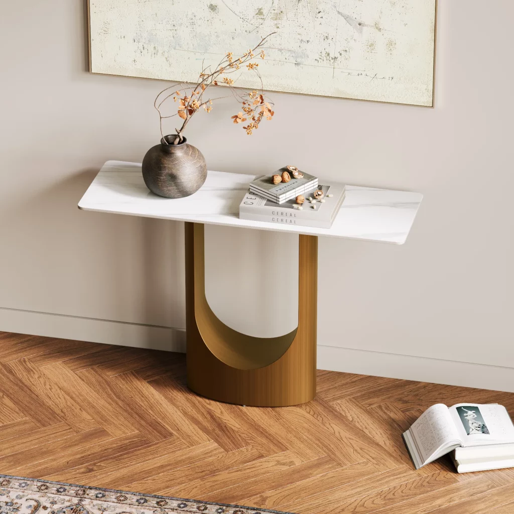 Povison Modern Sintered Stone Console Table