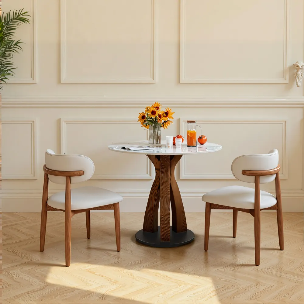 Povison Modern Vintage Round Breakfast Table