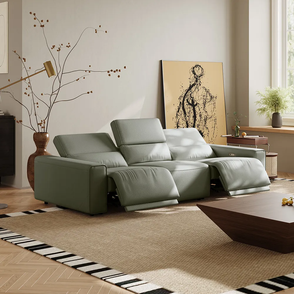 Povison Power Reclining Sofa Modular Recliner Couch with Electric Sectional Recliner Sofa