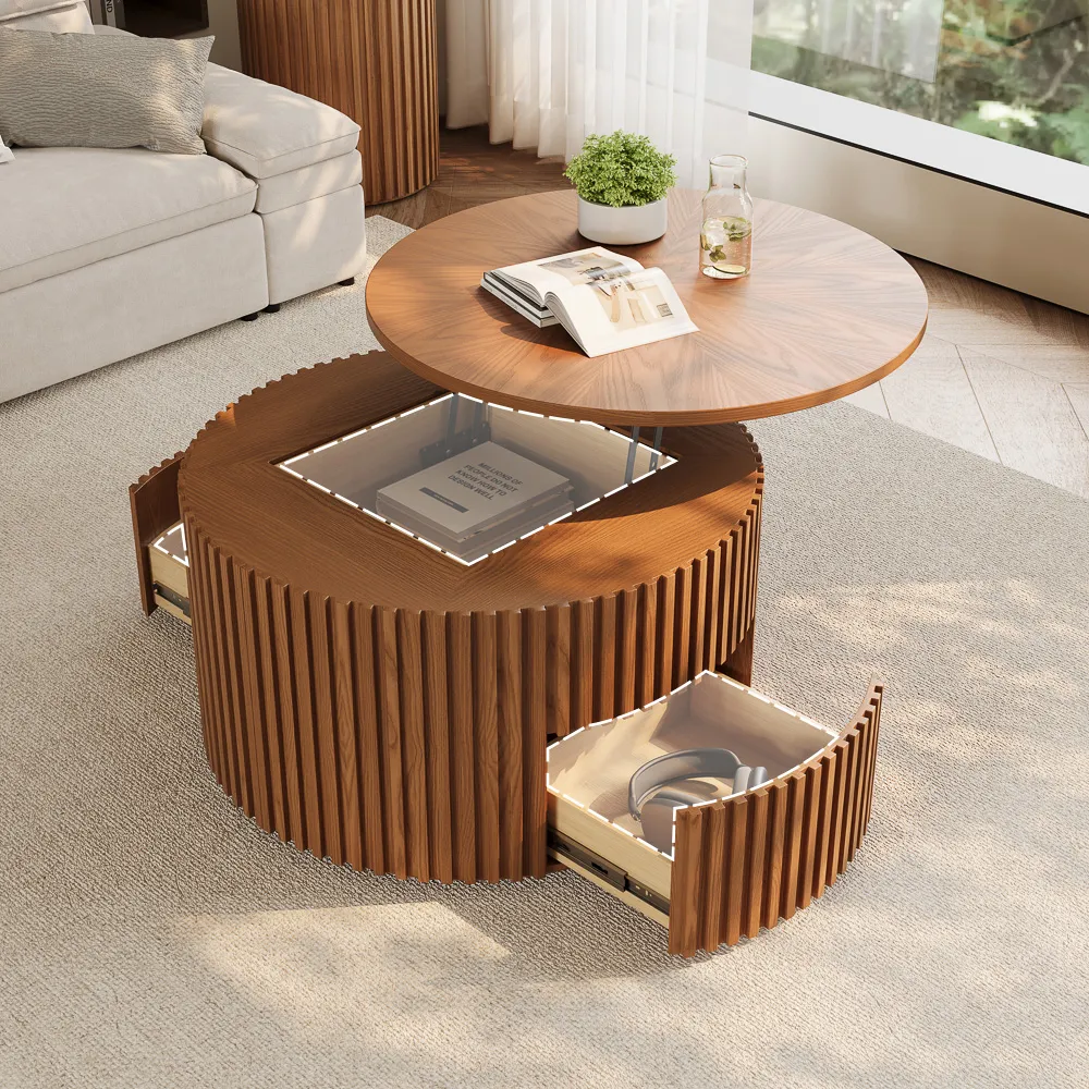 Silva - 31.5'' Lifting Top Round Coffee Table