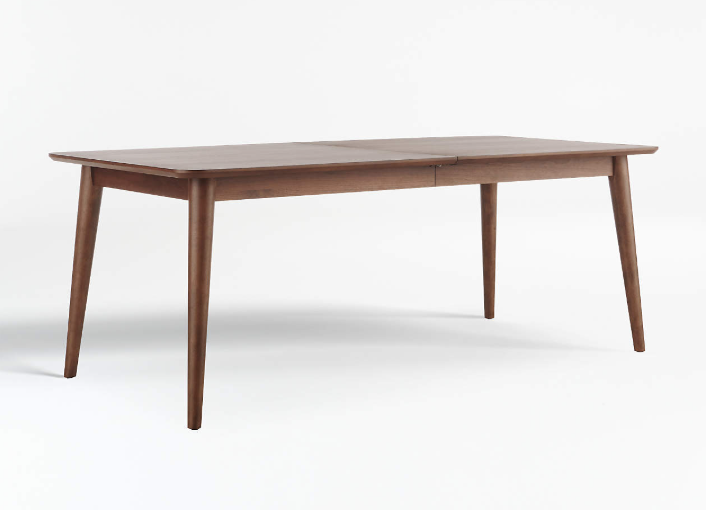 Tate 78-114 Walnut Extendable Mid-Century Dining Table
