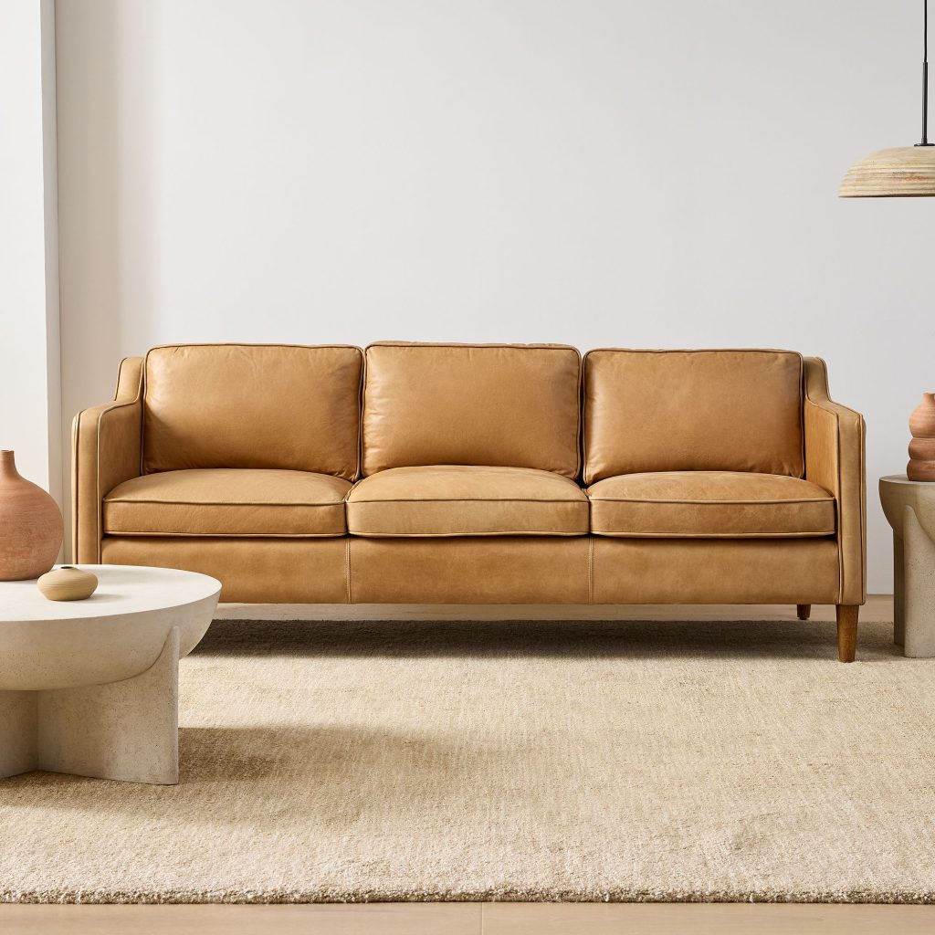 West Elm Hamilton Leather Sofa