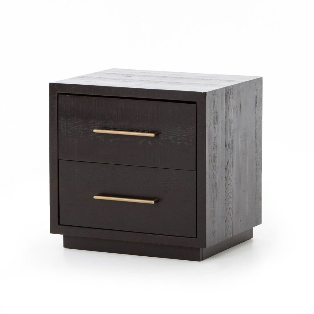 West elm Alexa Burnished Pedestal 2-Drawer Nightstand