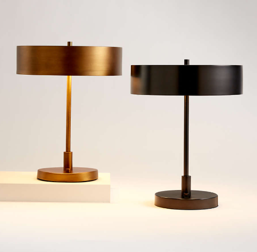 c&b Zain Dark Pewter Grey Table Lamp with USB Port