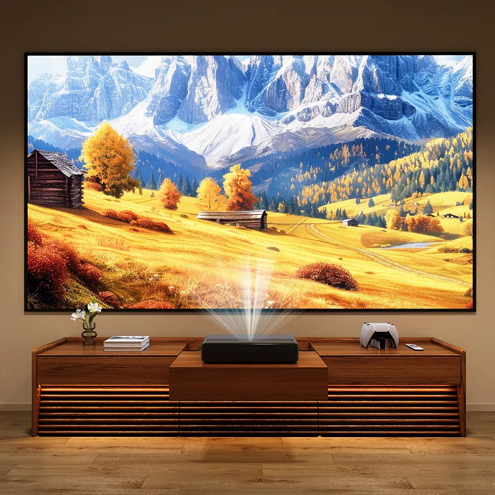 78 Modern Electric Ultra-short Throw Projector Cabinet with LED Lights