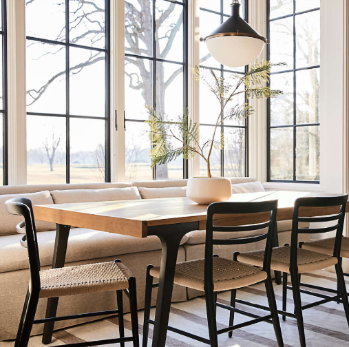 Crate & Barrel Lakin Teak Extendable Dining Table