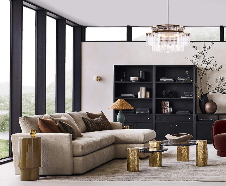 Crate & Barrel Round Coffee Table and End Table Set