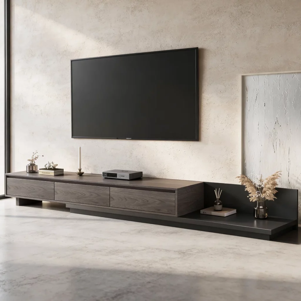 Gafton Extendable TV Stand with 3 Drawers