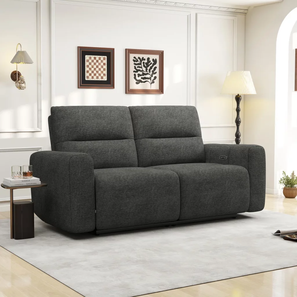 Latitude Run Modern Chenille Power Reclining Sofa