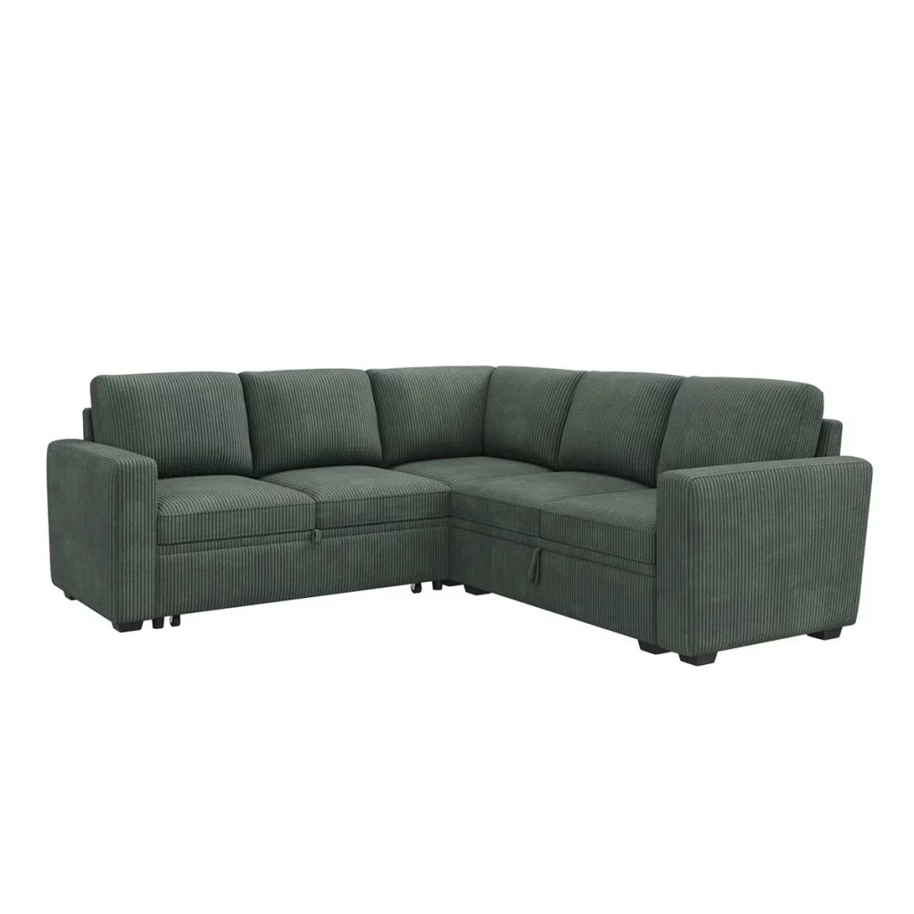 Latitude Run Modular Sleeper Sectional L Shaped Couch Sofa Bed