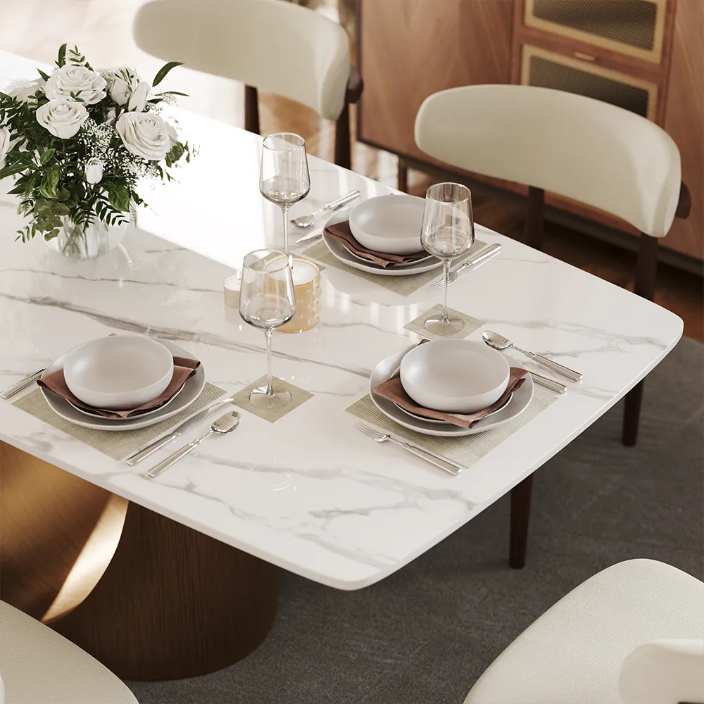 Minimalist dining table settings