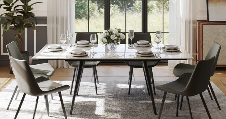 Modern Extendable Dining Table Set