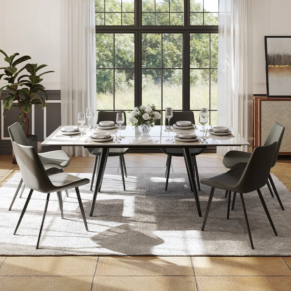 Modern Extendable Dining Table Set