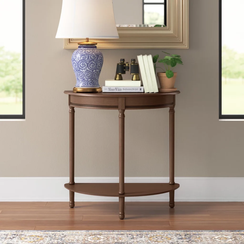 Modern Gaston Half-Round Console Table