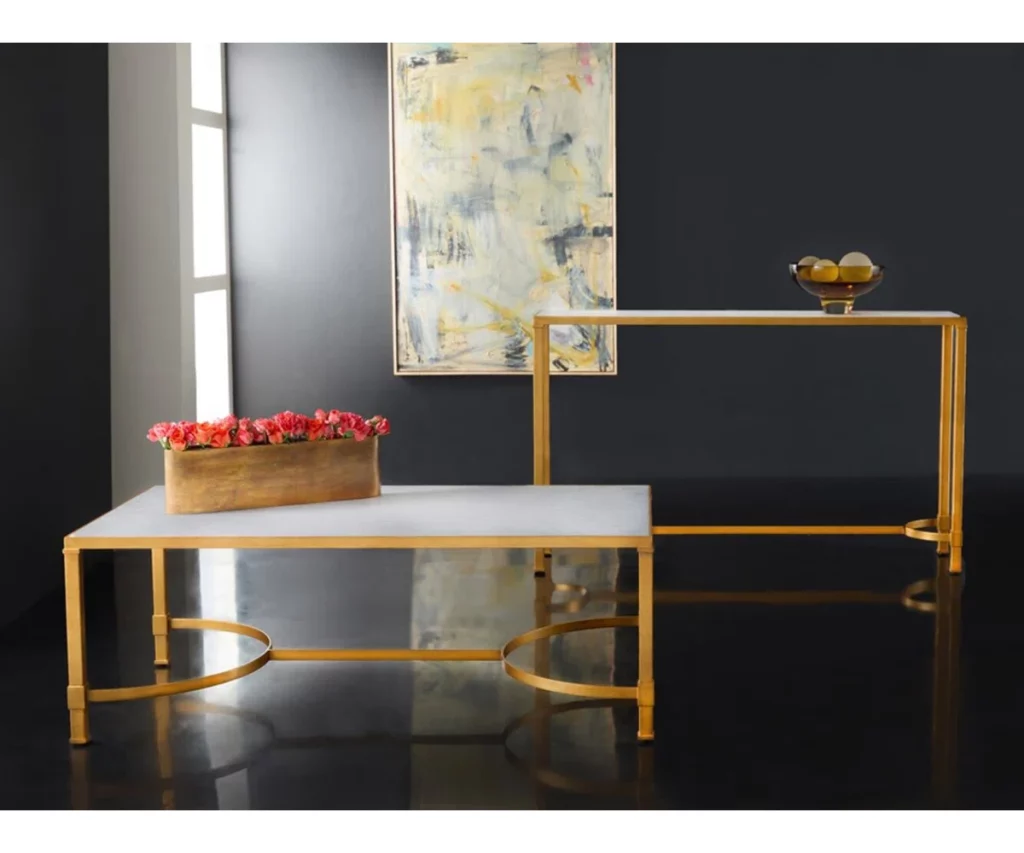 Modern History 54'' Marble Top Console Table