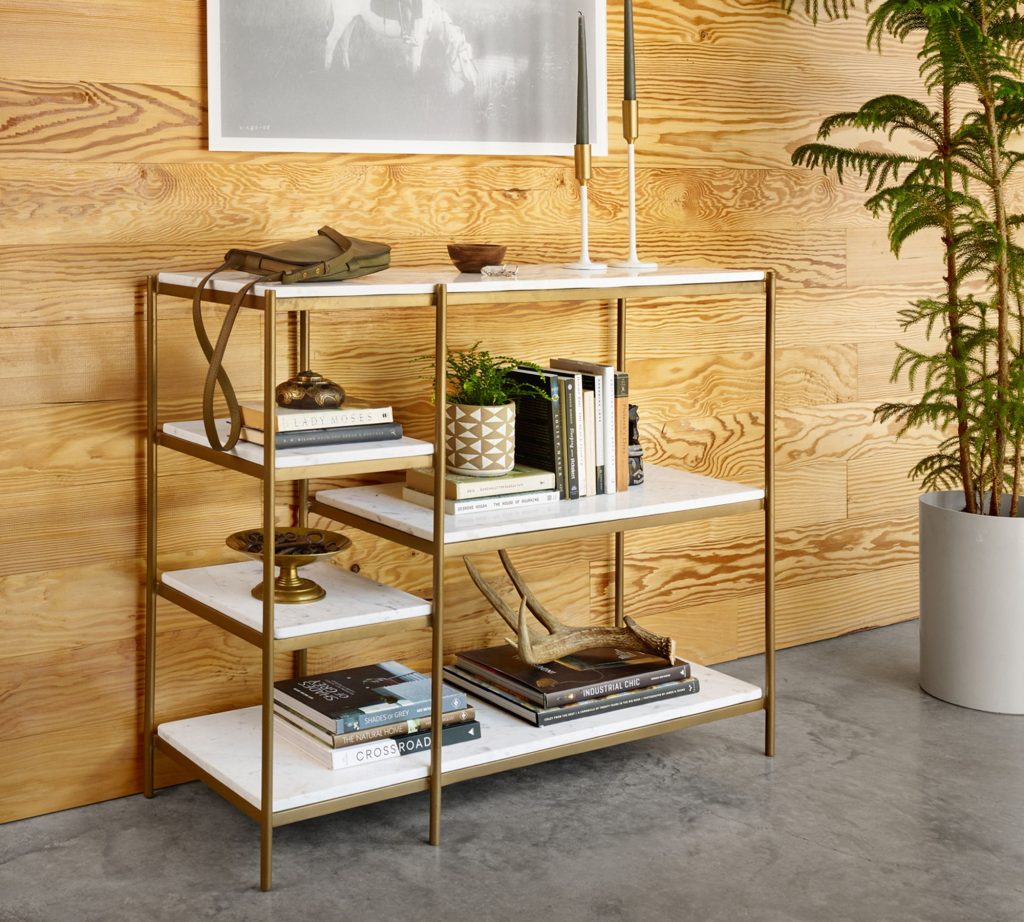 Pottery Barn Burwell Marble Console Table