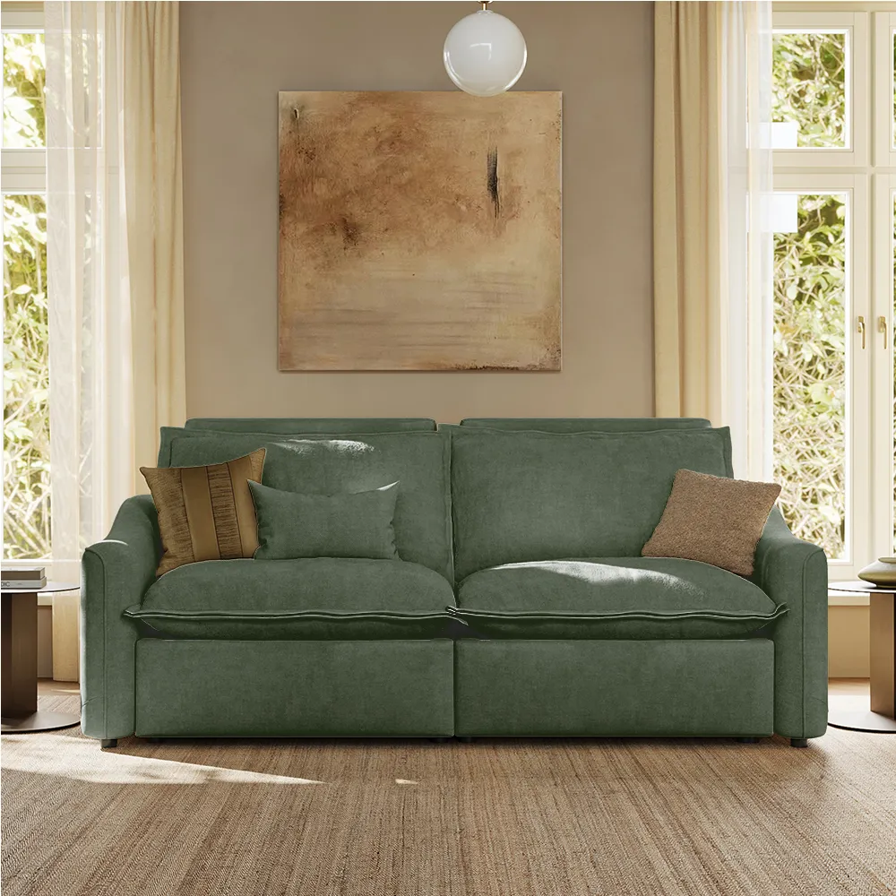 Povison Green Power Reclining Loveseat