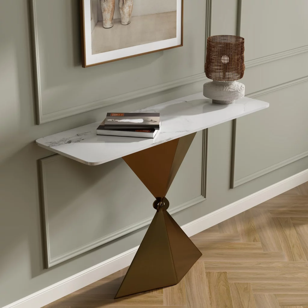 Povison Modern Sintered Stone Console Table