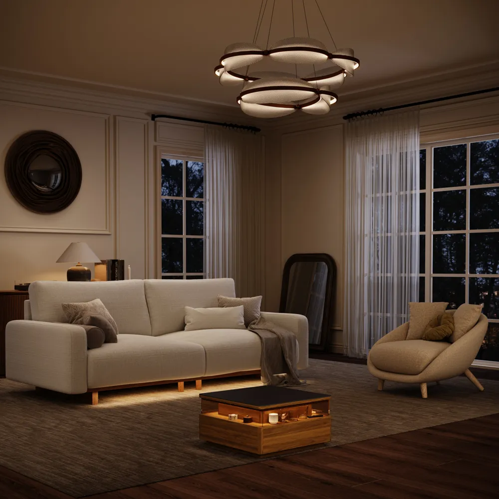 Povison Solid Wood Frame Sofa