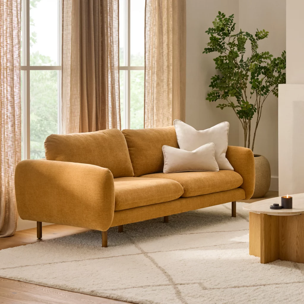 Sanders 85.5 Sofa - Hestia Ginger