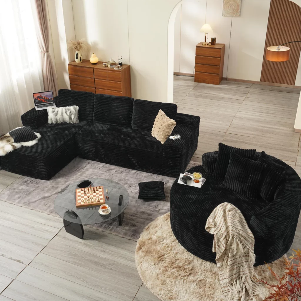 Wrought Studio 3-Piece No-Assembly Living Room Set