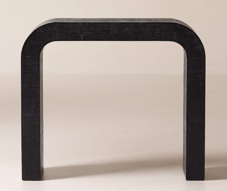 cb2 Crescent Black Resin Console Table