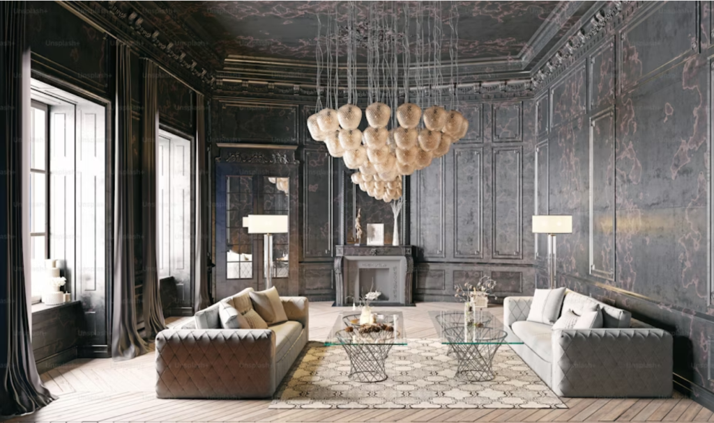 modern luxury black interior