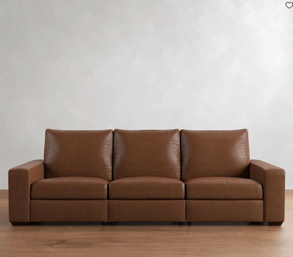 Big Sur Square Arm Leather Power Reclining Sofa