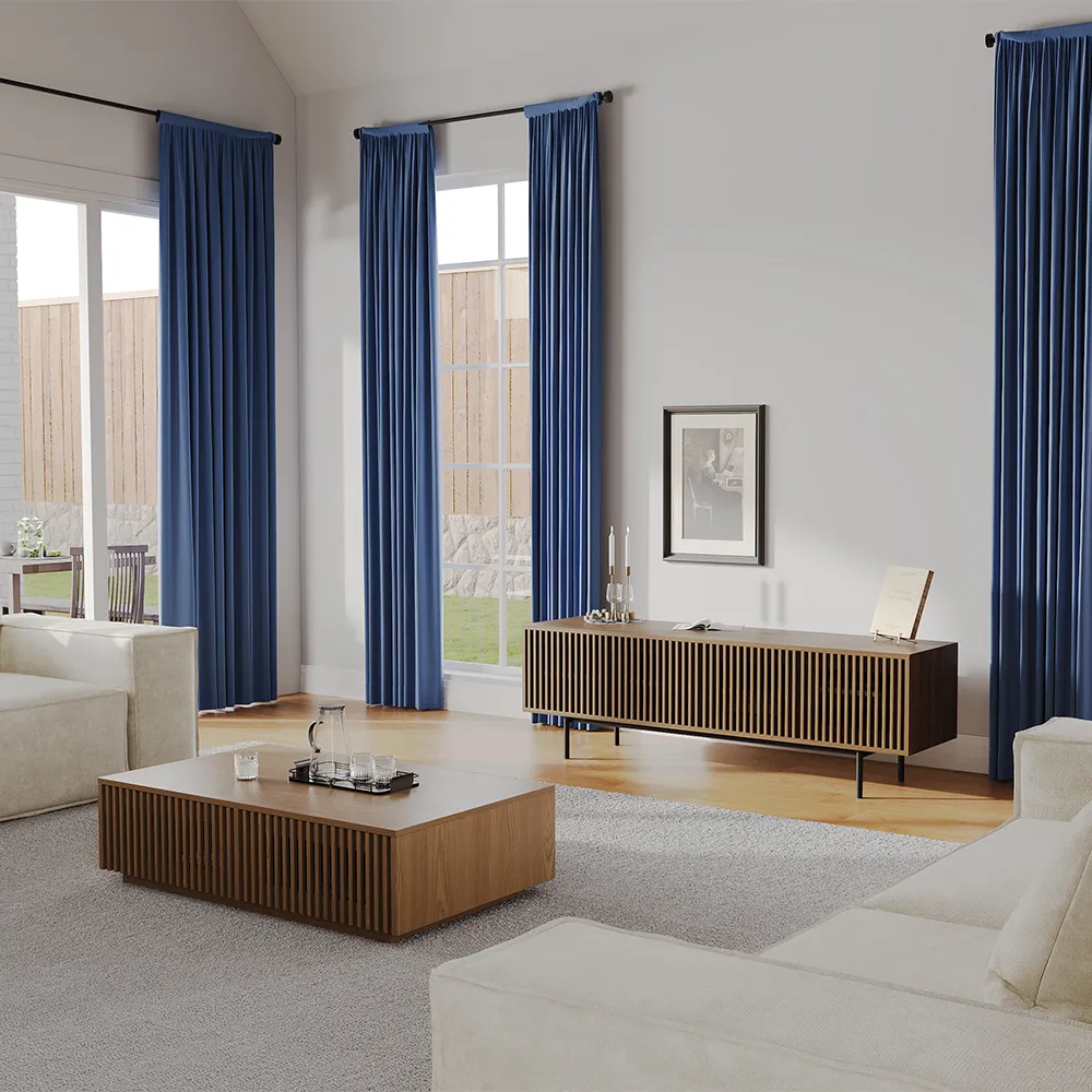 Mid-Century Modern TV Stand with Coffee Table