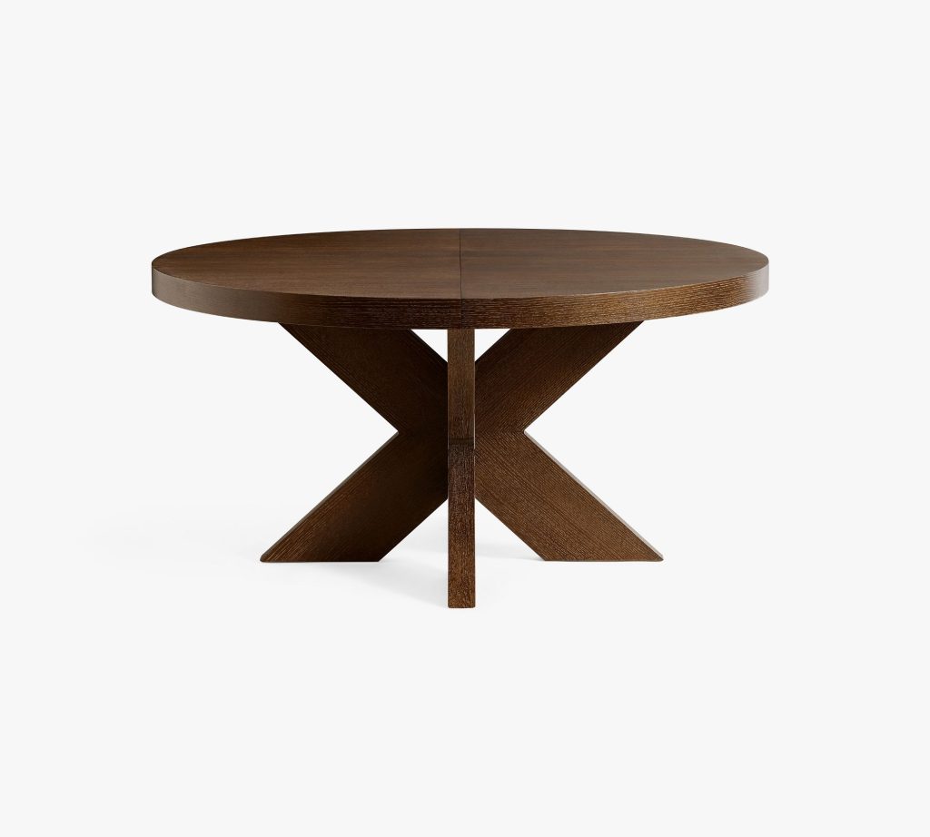 Modern Farmhouse Round Pedestal Extendable Dining Table (Pottery Barn)