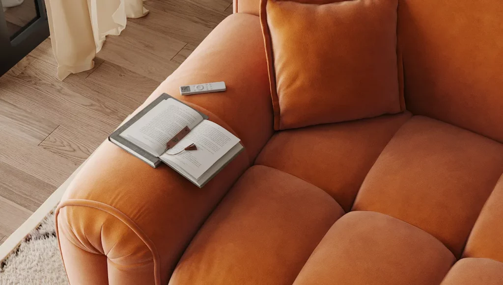 velvet sofa fabric-family-friendly