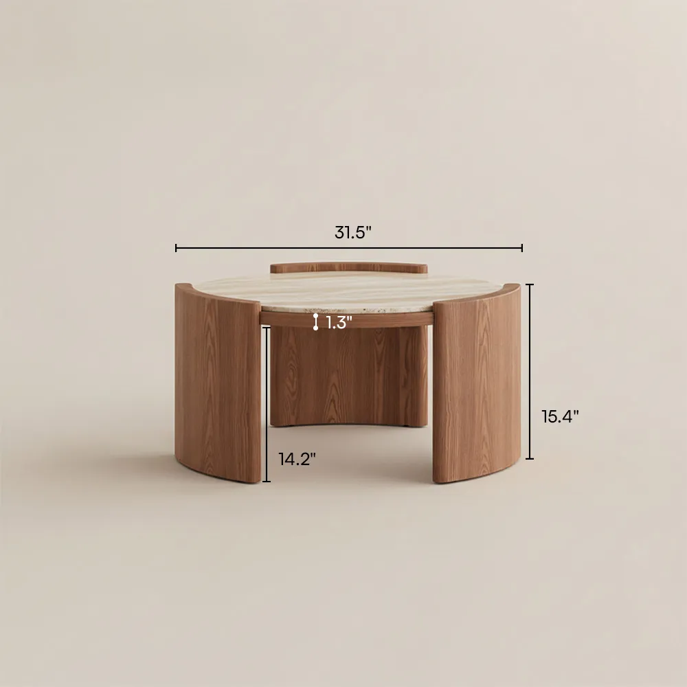 the size of a Round Matte Sintered Stone Coffee Table