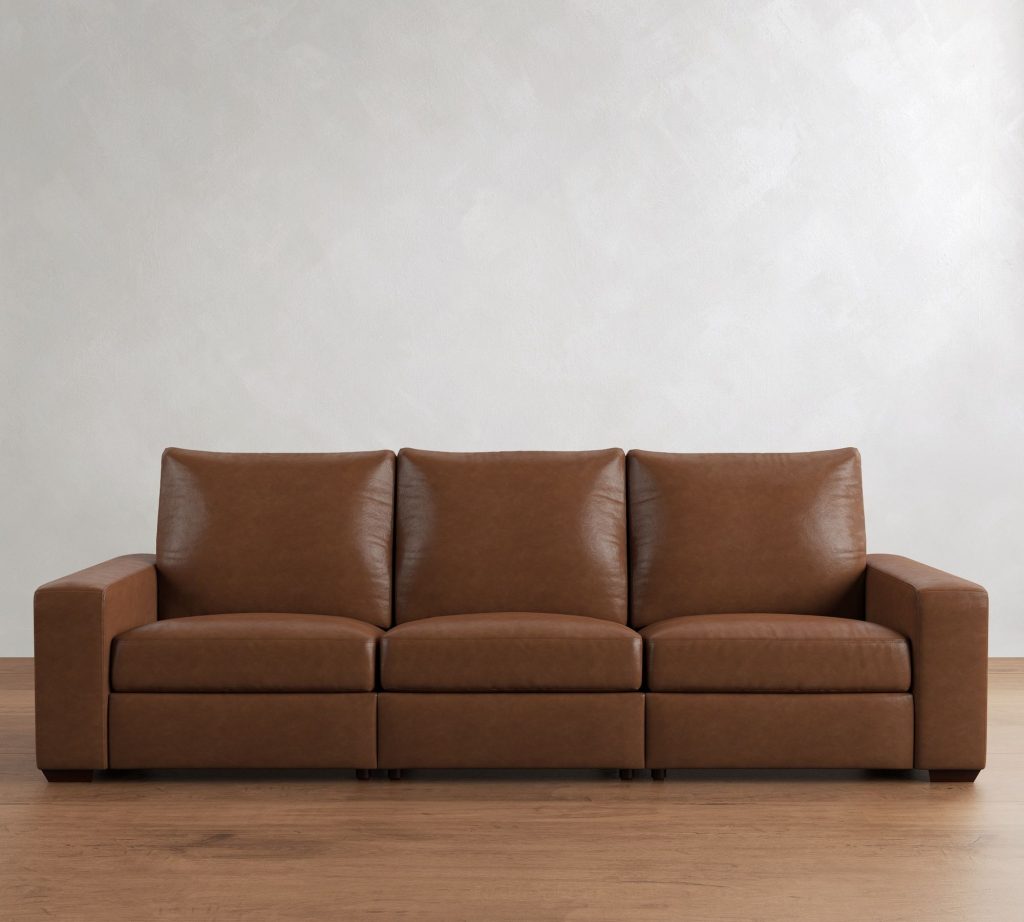 Big Sur Square Arm Leather Power Reclining Sofa