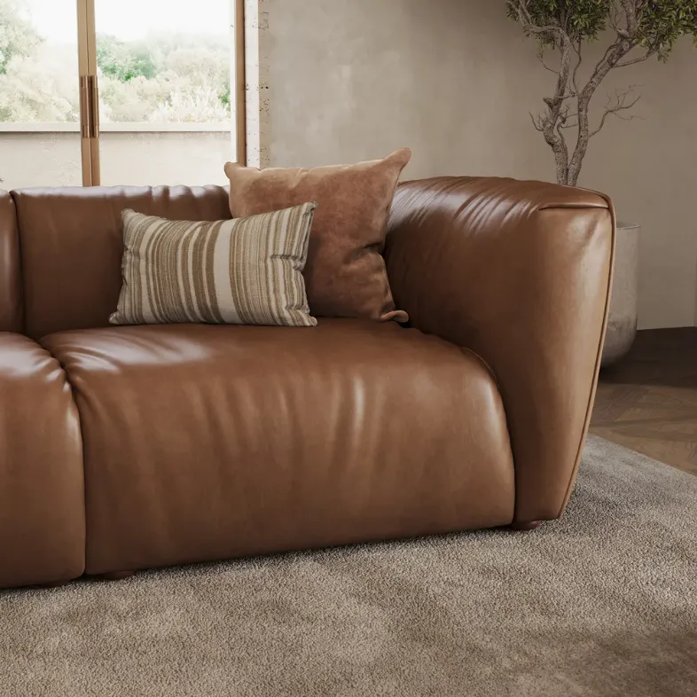 Brown Leather Couch