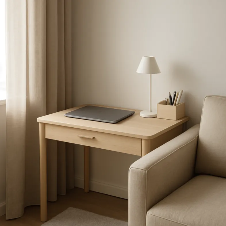 Corner workstation in the room