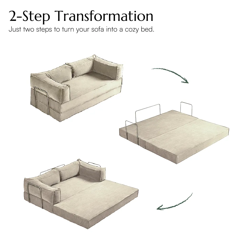 King Size 3-Seater Fold Out Sofa Bed