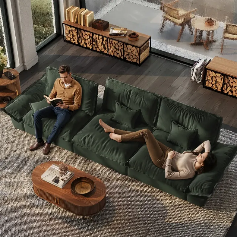 Minimalist Beige Modular Sofa