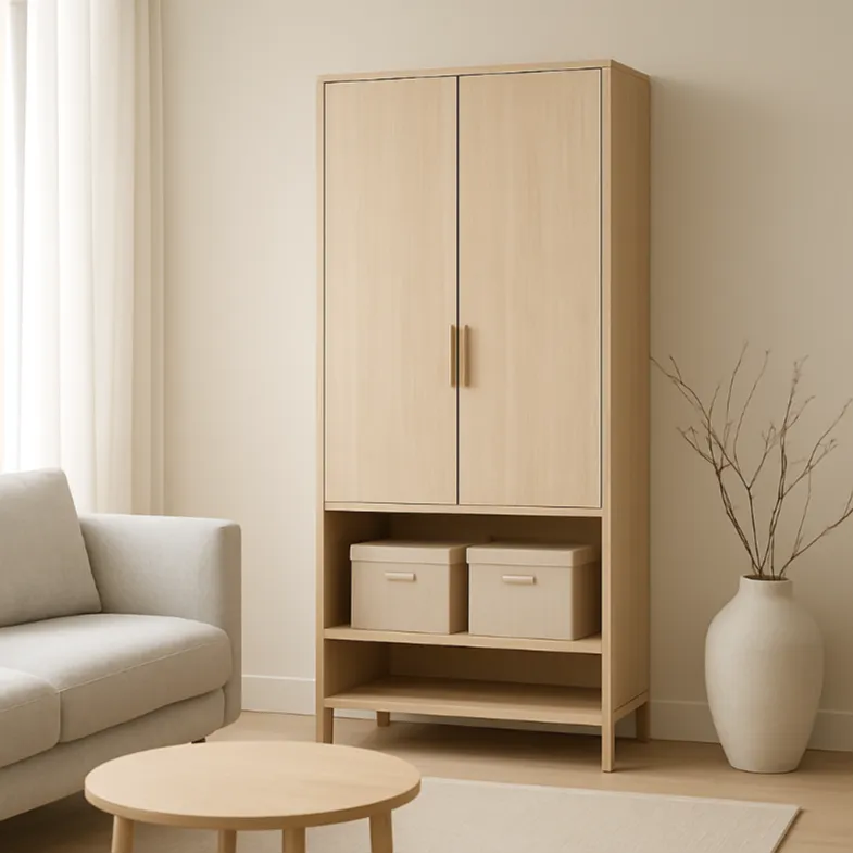 Tall cabinet with doors