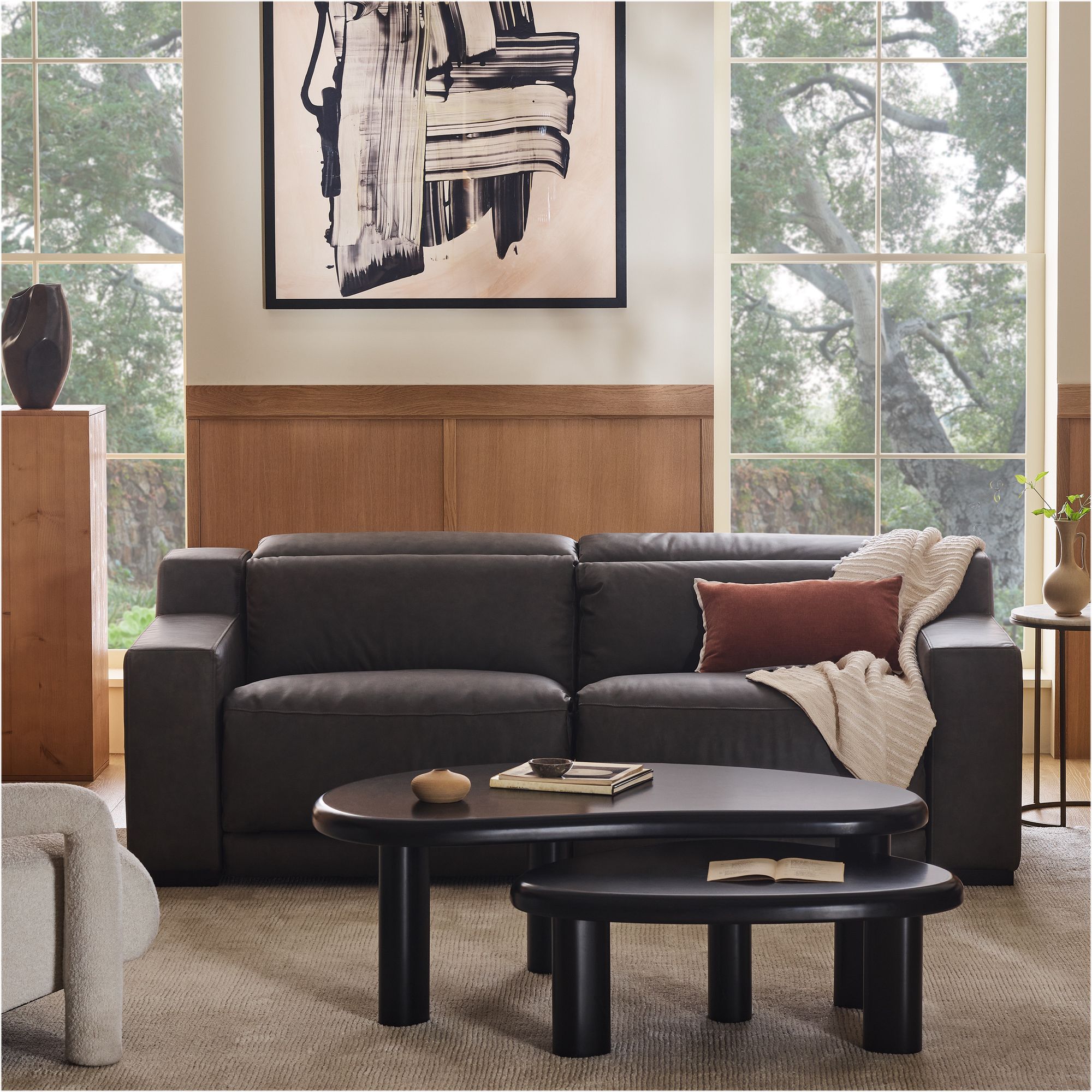 West Elm Dalton Motion Reclining Leather Sofa