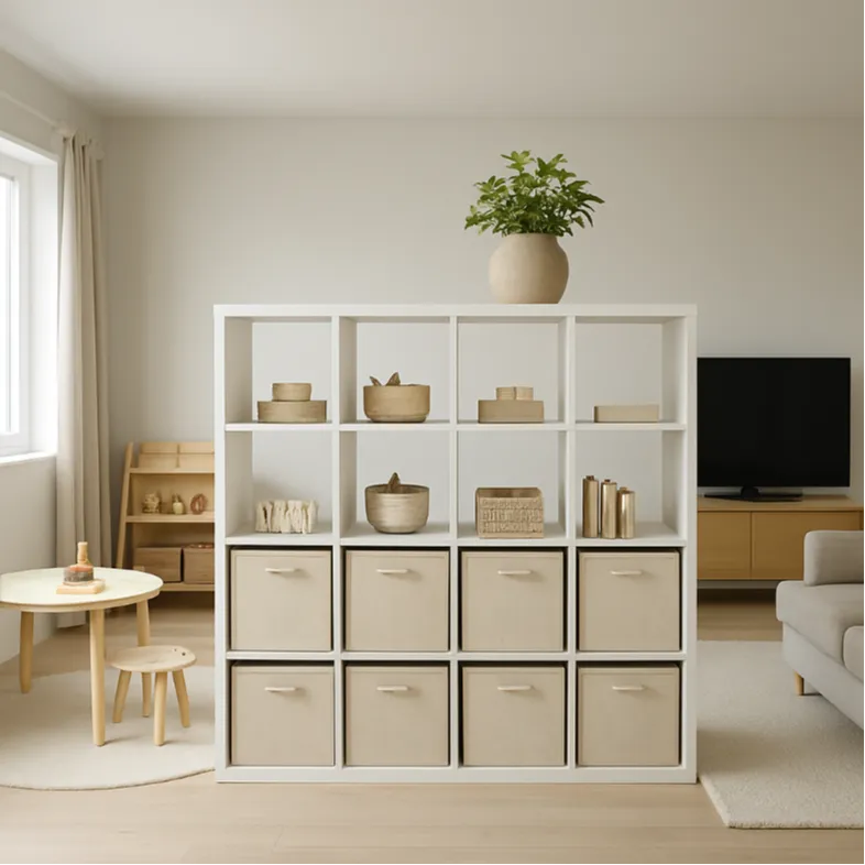 a Double‑sided cube shelf