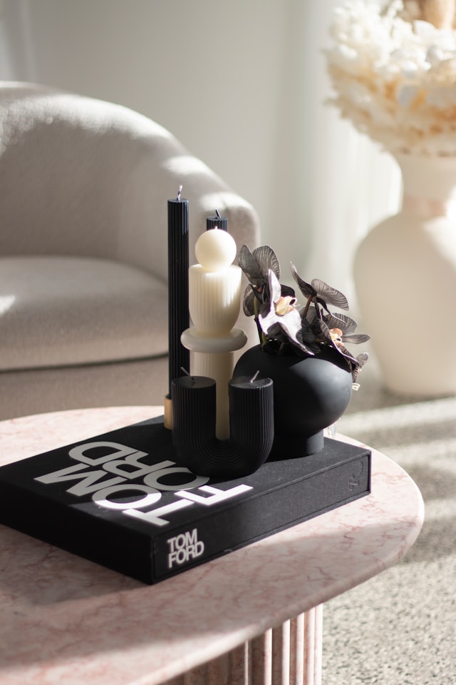 coffee table art piece decoration