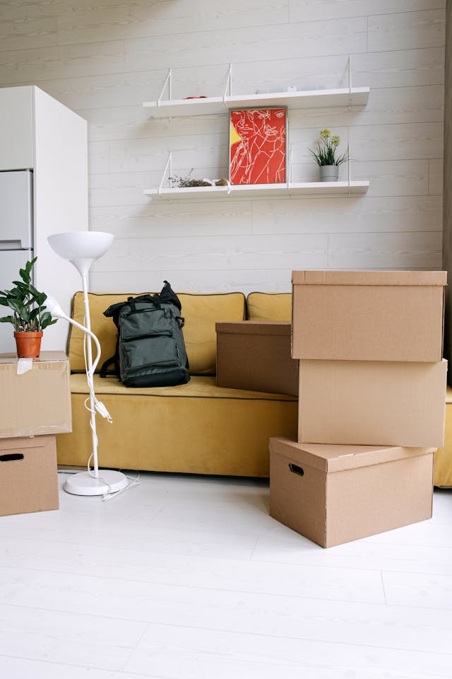 sofa accessories in the boxes