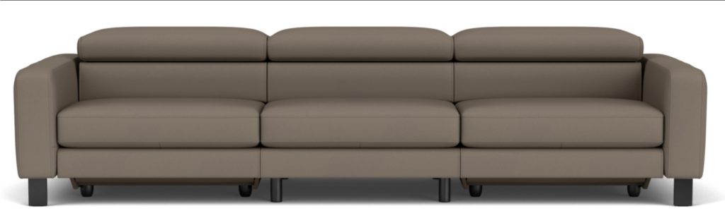 a leather power-reclining sofa