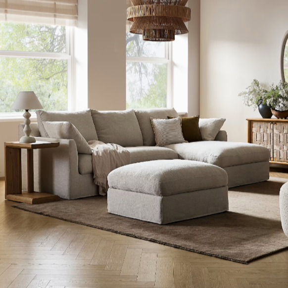 Castlery Agnes Slipcover Storage Chaise Sectional